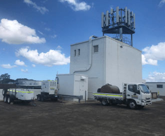 Total Generators is supplying power for a Telstra Tower in Toombul