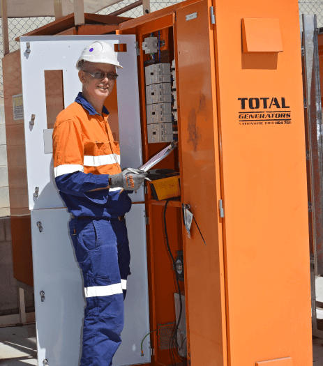 A staff is standing in front of the distribution board
