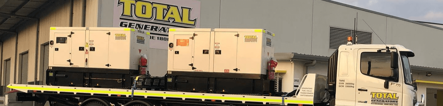 A truck with generators on the load