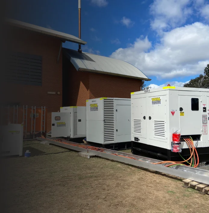 A row of Total Generators' power station
