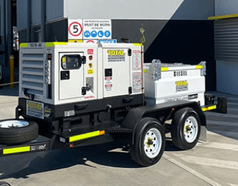 18kVA tandem trailer mounted generator