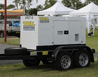 27kVA trailer mounted generator