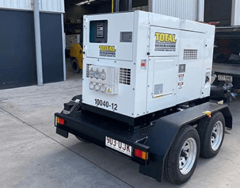 40kVA tandem trailer mounted generator