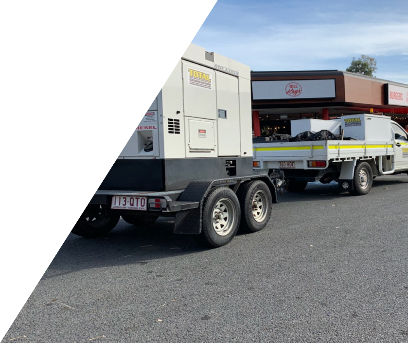 Trailer Mounted Generator on the road