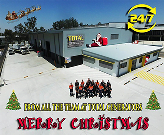 Merry Christmas greeting from Total Generators Team